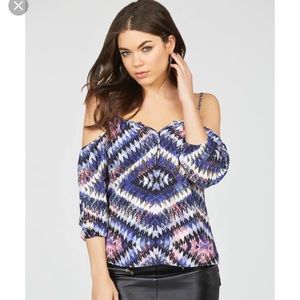 Justfab cold shoulder top xl